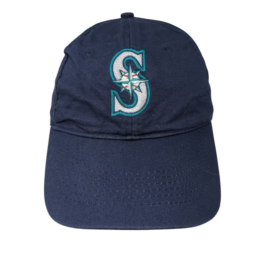 Seattle Mariners Strapback Hat Blue Embroidered Logo T Mobile MLB